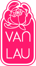 Vanlau's logo. Es ist rosa.